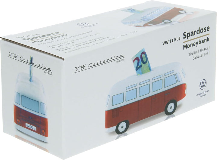 BRISA VW Collection - Volkswagen Spar-Büchse-Schwein-Dose im T1 Bulli Bus Samba Design (Classic Bus/