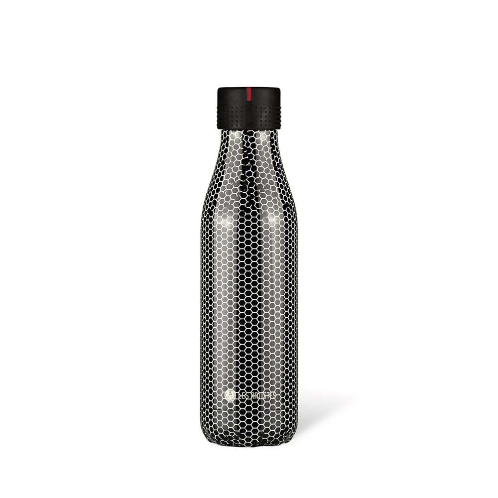 Les Aristes Paris A-8137 Bottle Up Trinkflasche, Edelstahl, 500 milliliters, Textur Metall