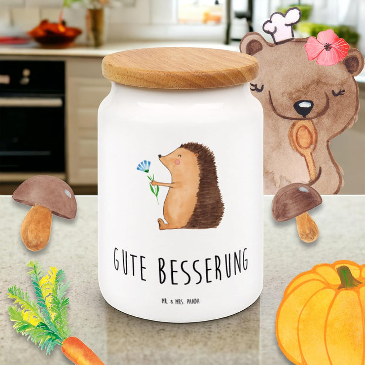 Mr. & Mrs. Panda zuckerdose Igel Blumen - Geschenk, Teedose, Krankenhaus, Gute Besserung, Vorratsbeh