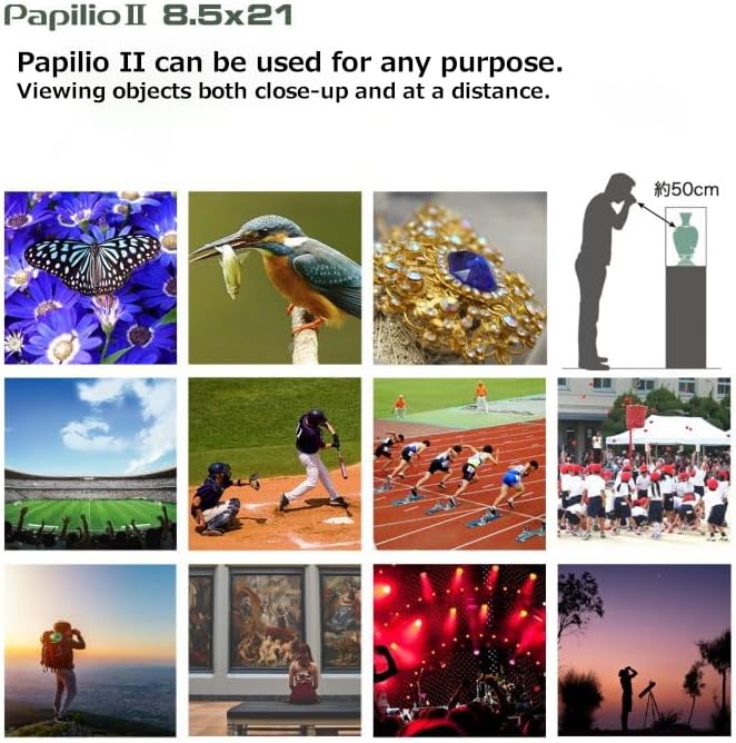 PENTAX Papilio II 8.5x21 Kompaktes Fernglas BAK4-Prisma 8.5x21 Close Focus Single, 8.5x21 Close Focu