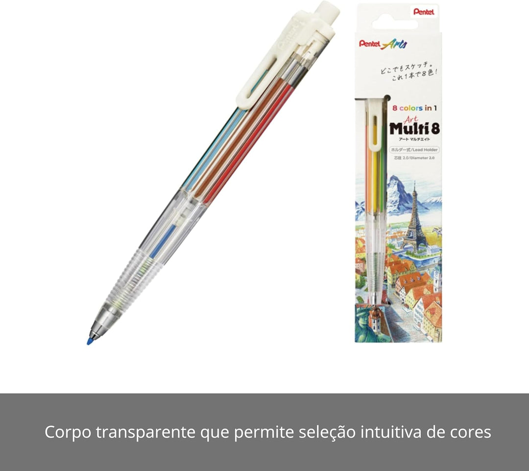 Pentel XPH804 Art Multi 8 Color Core 8 Haupteinheit Art Multi 8, Haupteinheit Art Multi 8