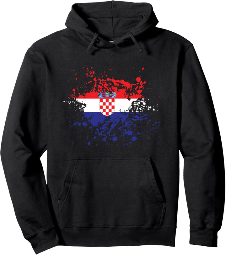 Kroatien Flagge Hrvatska Land Kroate Kroatisch Deko Croatia Pullover Hoodie
