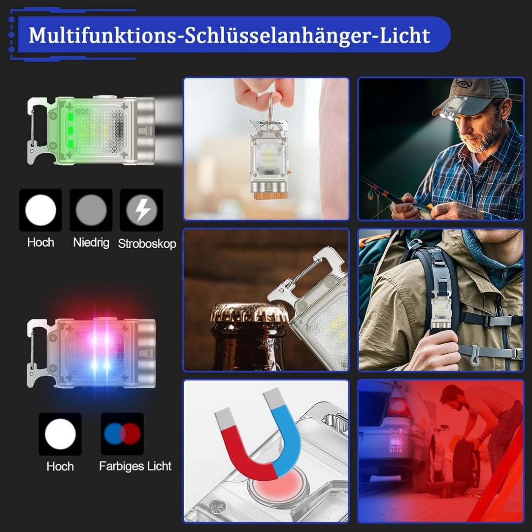 Jayxinli Taschenlampe LED Aufladbar 500000 Lumen, Extrem Hell, Starke, 5 Lichtmodi, Zoombar Mehrfarb