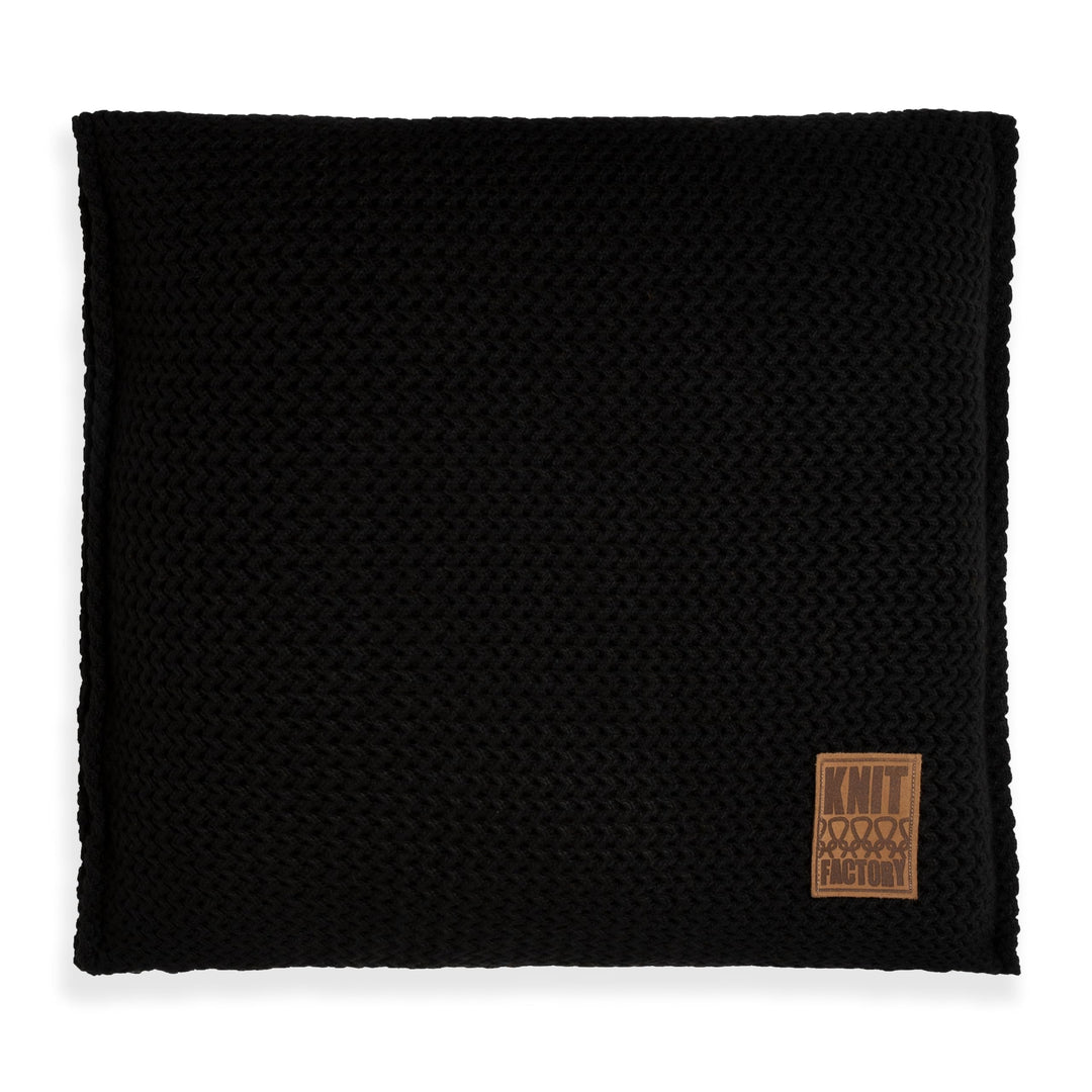 KNIT FACTORY - Maxx Kissen - Schwarz - 50x50 cm 50x50 cm Schwarz, 50x50 cm Schwarz