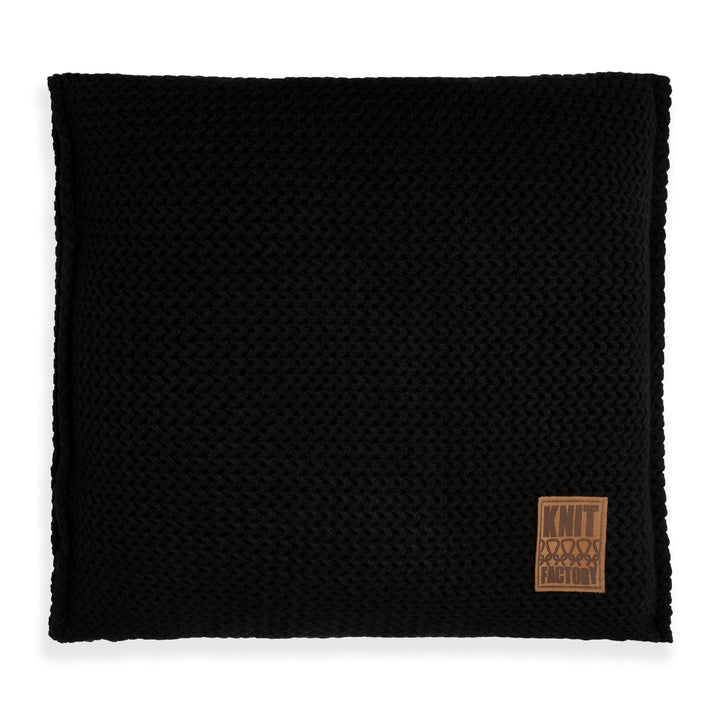 KNIT FACTORY - Maxx Kissen - Schwarz - 50x50 cm 50x50 cm Schwarz, 50x50 cm Schwarz