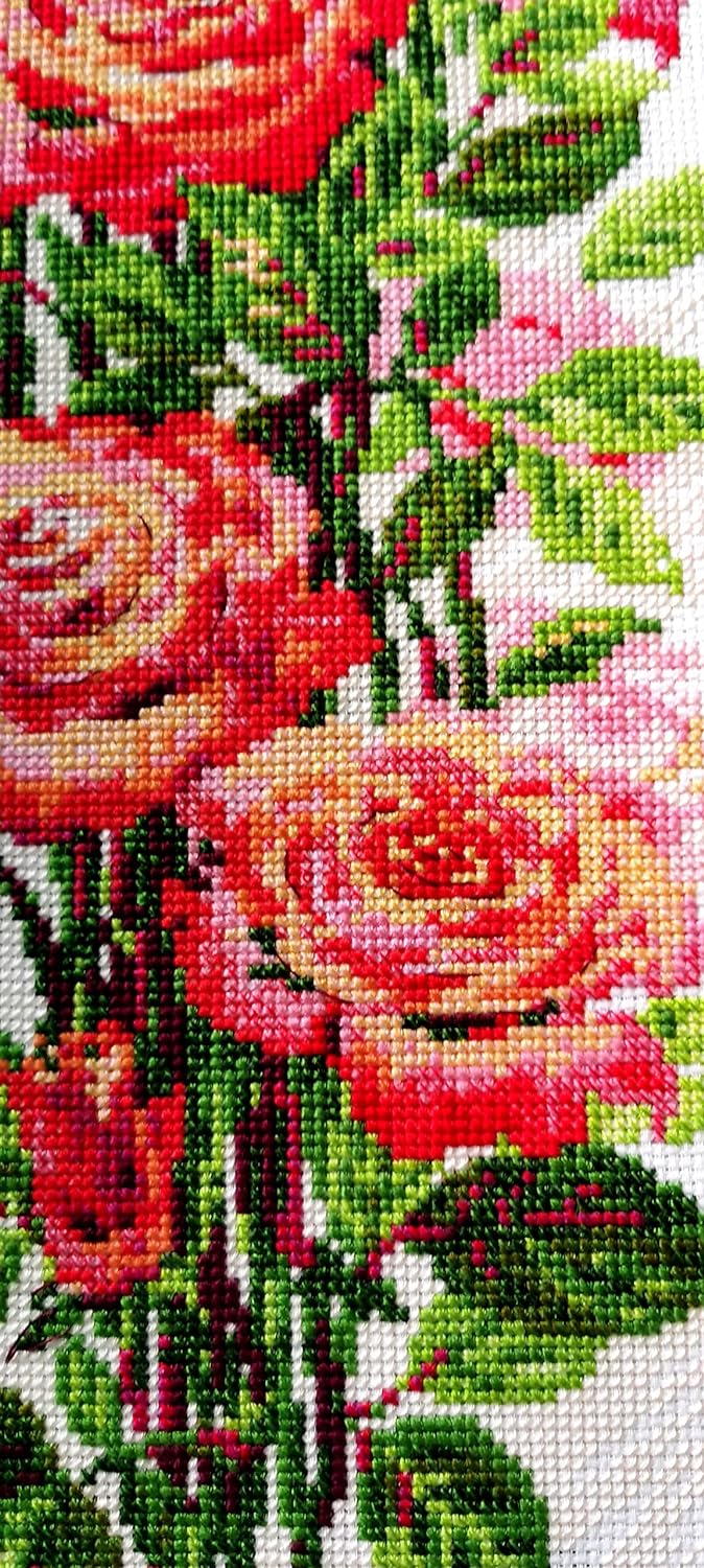 RIOLIS Counted Cross Stitch Kit 7.75"X19.75"-Blooming Roses (14 Count)