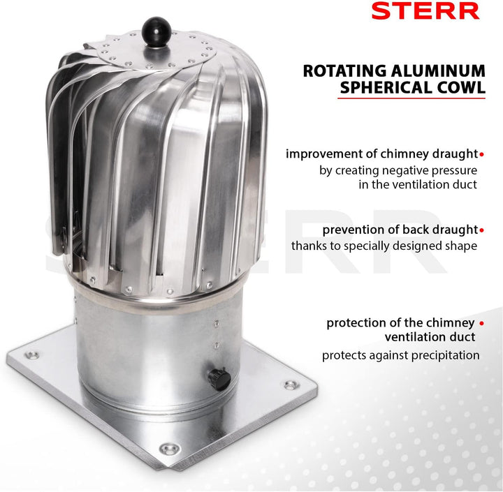 STERR Kaminaufsatz Erweitert 150 mm - Schornsteinabdeckung, Schornsteinaufsatz - Schornsteinabdeckun