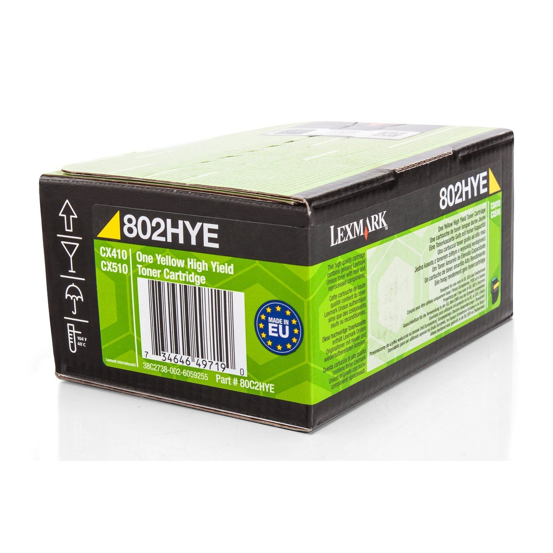 Lexmark 802hy Toner Gelb Standardkapazitã¤T 3.000 Seiten 1er-Pack Corporate, 1914940