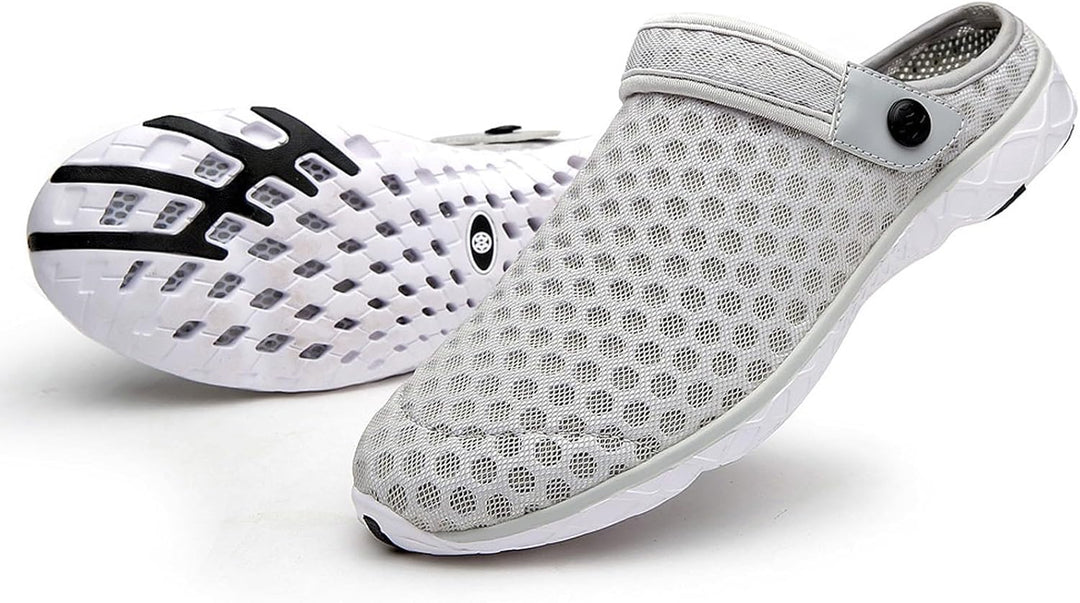 Unisex Clogs Hausschuhe Atmungsaktiv Mesh Pantoletten Sommer Beach Freizeit Schuhe rutschfest Weiche