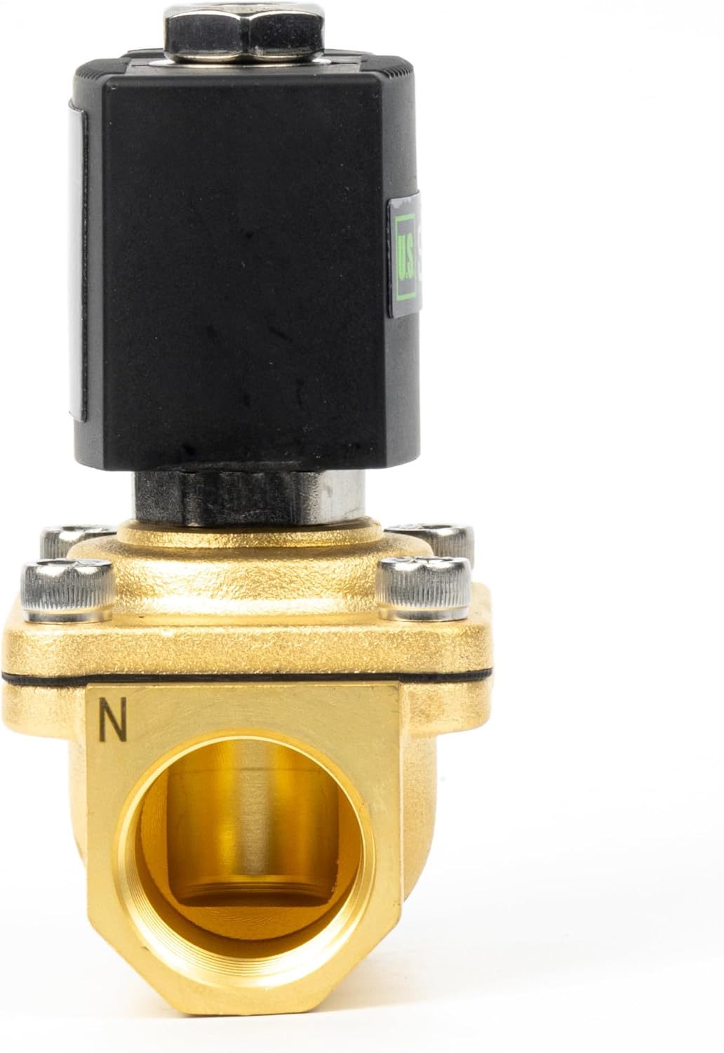 U.S. Solid 3/4" Magnetventil - Messing AC 230V mit Viton-Dichtung, stromlos geschlossen, Anschlussdo