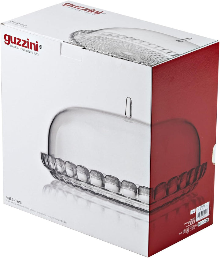 Taartset transparant Ø360mm H 140mm Guzzini 19950000 Tiffany, Transparent