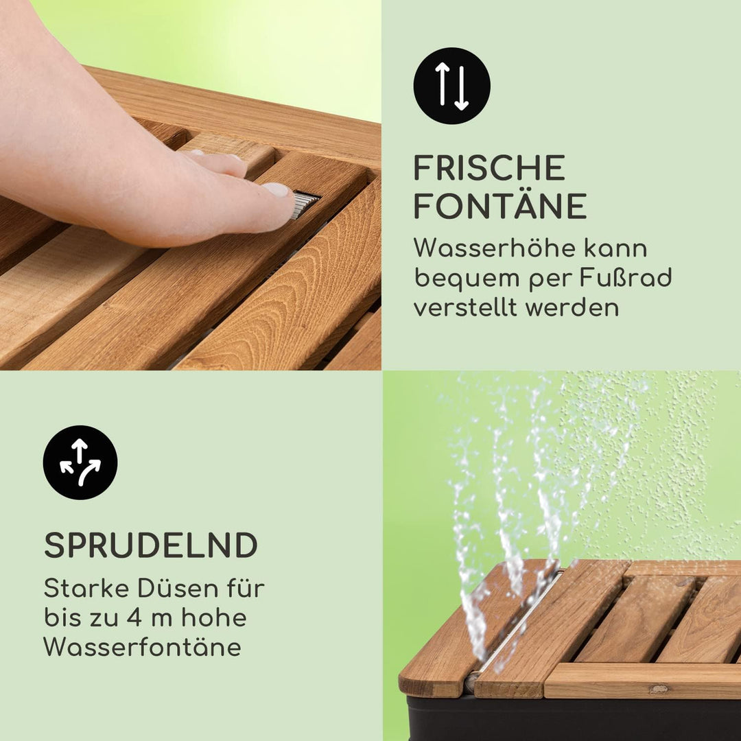 blumfeldt Mobile Gartendusche, Aussendusche für den Garten, Bodendusche mit 4m Wasserstrahlhöhe, Bod
