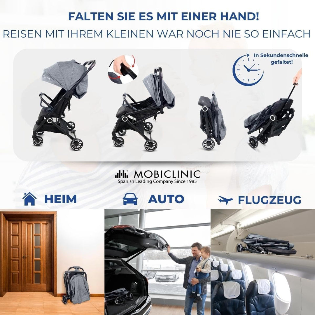 Mobiclinic® kids, Kinderwagen, Ultra-kompakt, Trip, 5-punkt-gurt, Lenker, Korb, Europäische marke, 0