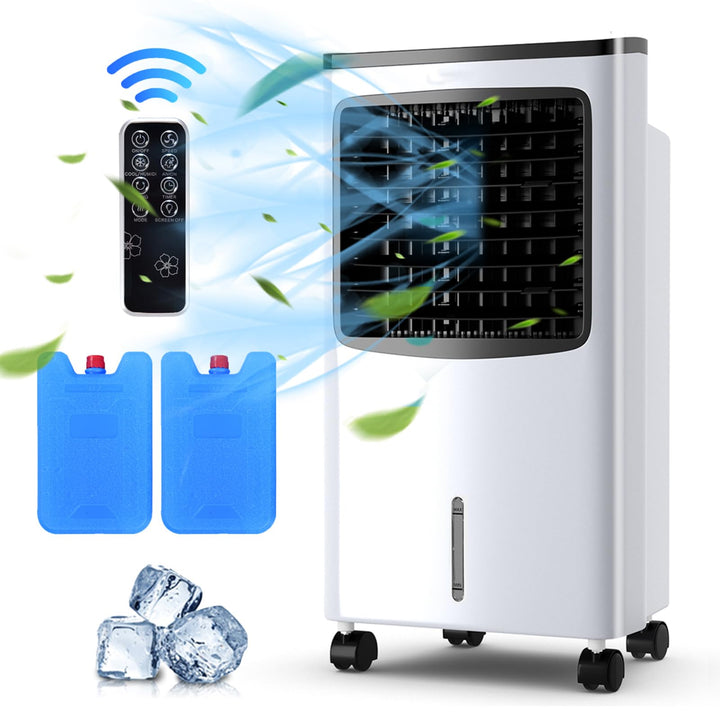 COSTWAY Mobile Klimaanlage ohne Abluftschlauch,8 L Wassertank, 3 Modi | 3 in 1 Luftkühler Ventilator