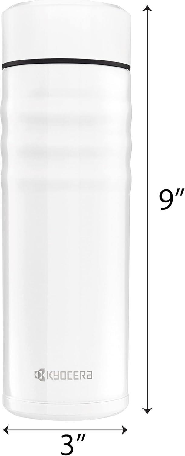 Kyocera TWIST TOP - isolierte Trinkflasche mit keramischer Innenbeschichtung | schadstoff-frei | aus