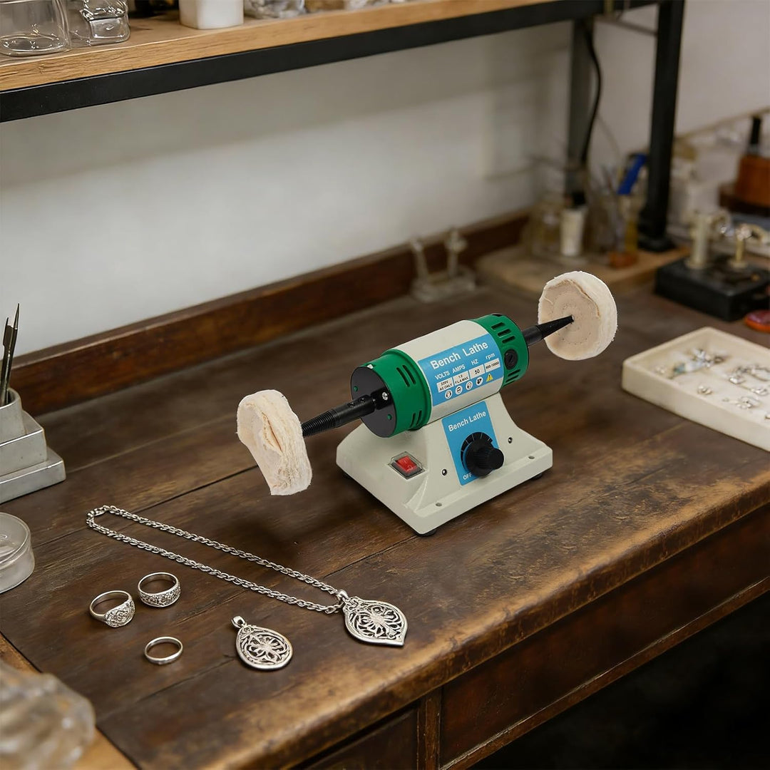 320W Kleine Poliermaschine Schmuck aus Aluminiumlegierung, Multifunktionale Tischpoliermaschine Schm