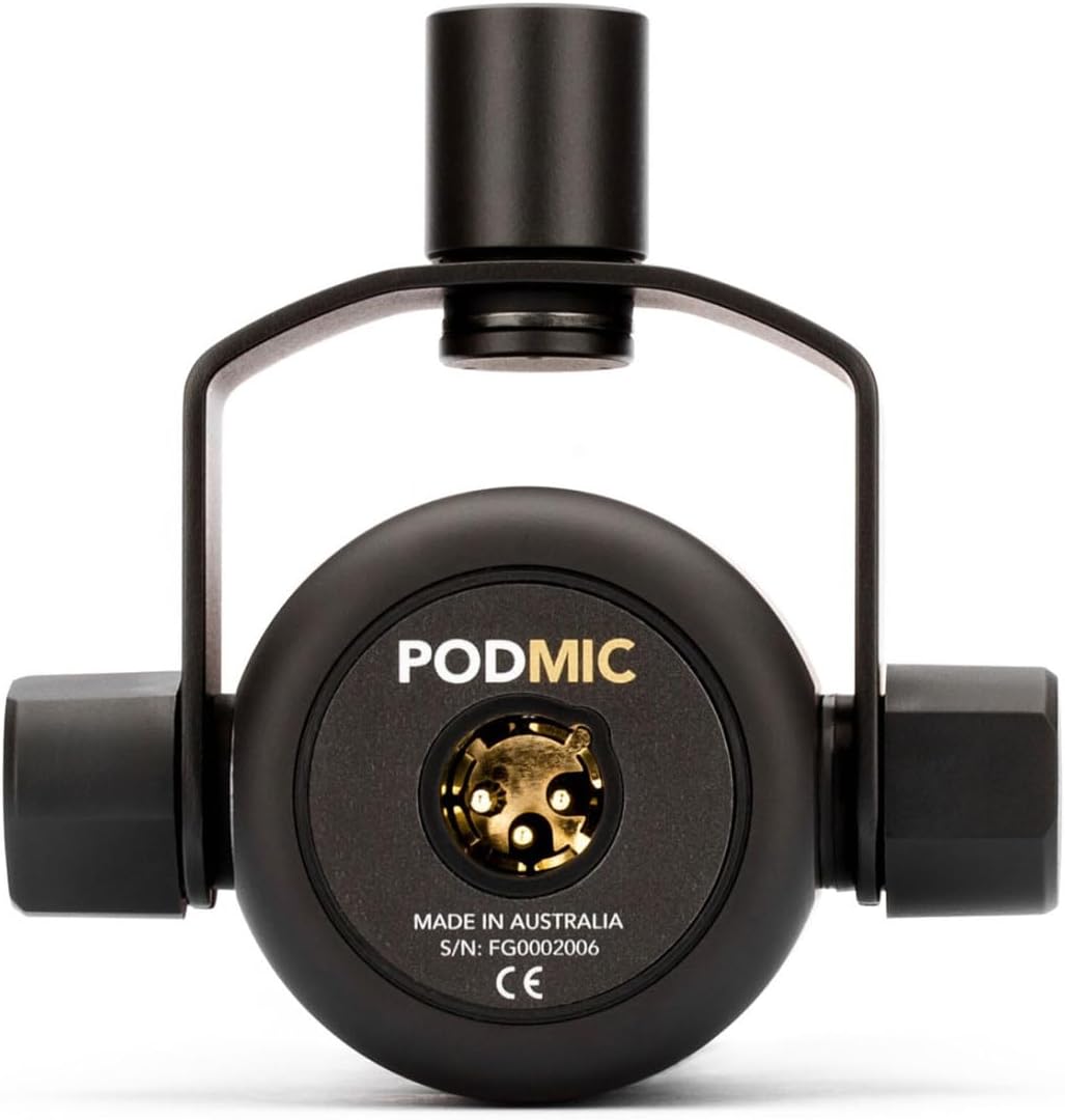 Rode Podmic Podcast-Mikrofon + keepdrum MS138 Gelenkarm-Stativ Weiss PodMic Schwarz/ Weiss, PodMic S