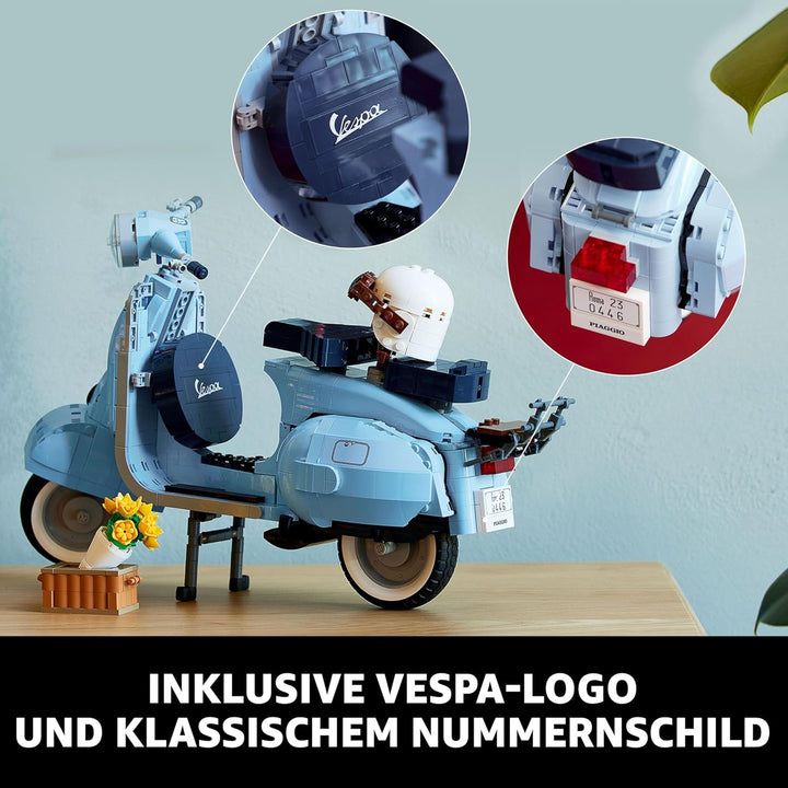 LEGO 10298 Icons Vespa 125 Scooter, italienische Ikone, Modellbausatz, Dekorationsset für Erwachsene