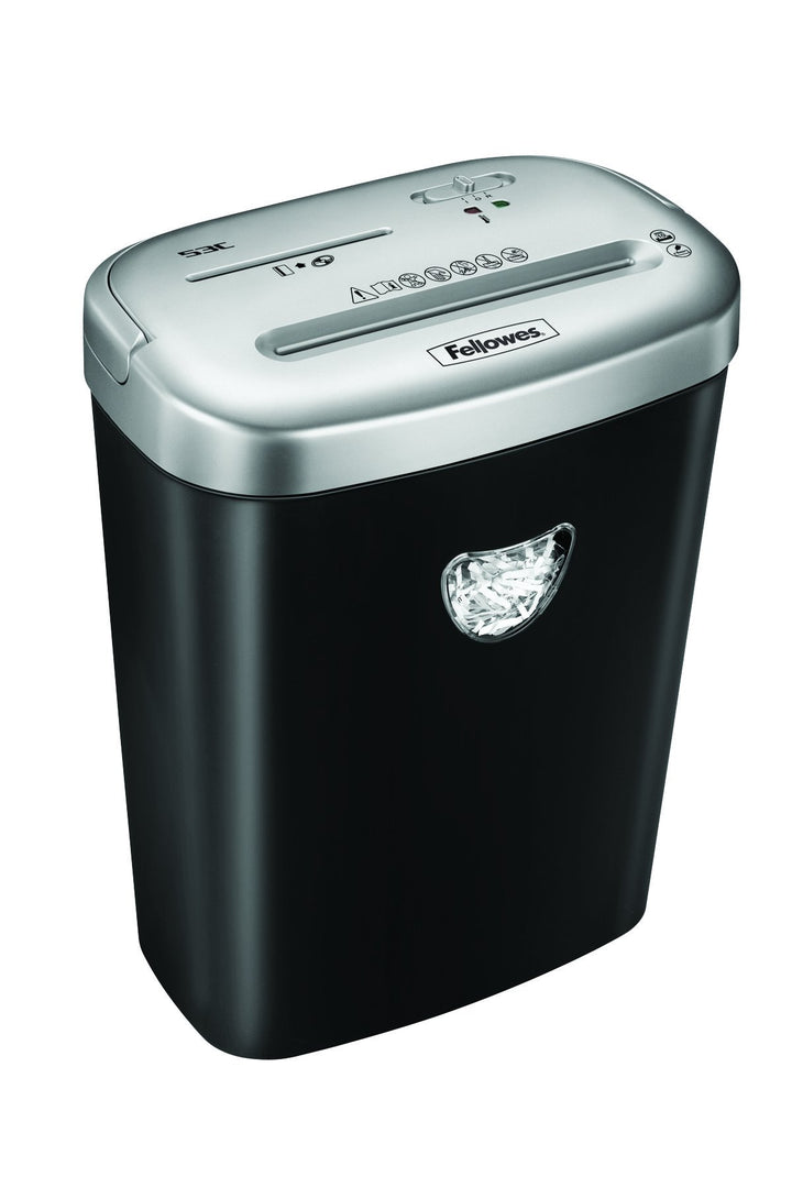 Fellowes Aktenvernichter Powershred 53C Partikelschnitt (P-4) mit CD Vernichtung, 10 Blatt, für 1 Nu