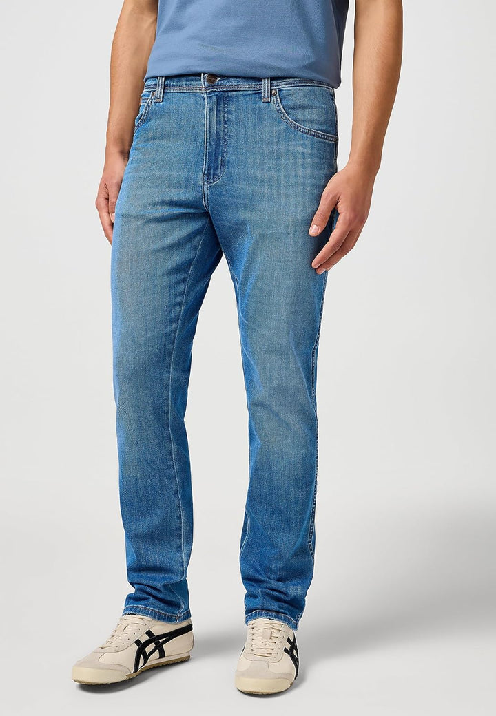 Wrangler Herren Jeans Texas Slim - Blau - Night Shade W29-W50 Stretch Baumwolle 30W / 30L Heritage H