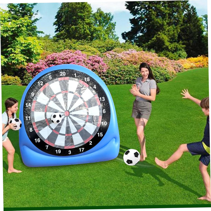 Aufblasbares Soccer Darts Giant – Fussball-Dartbrett mit klebrigen Bällen, tragbares Outdoor-Hofspie