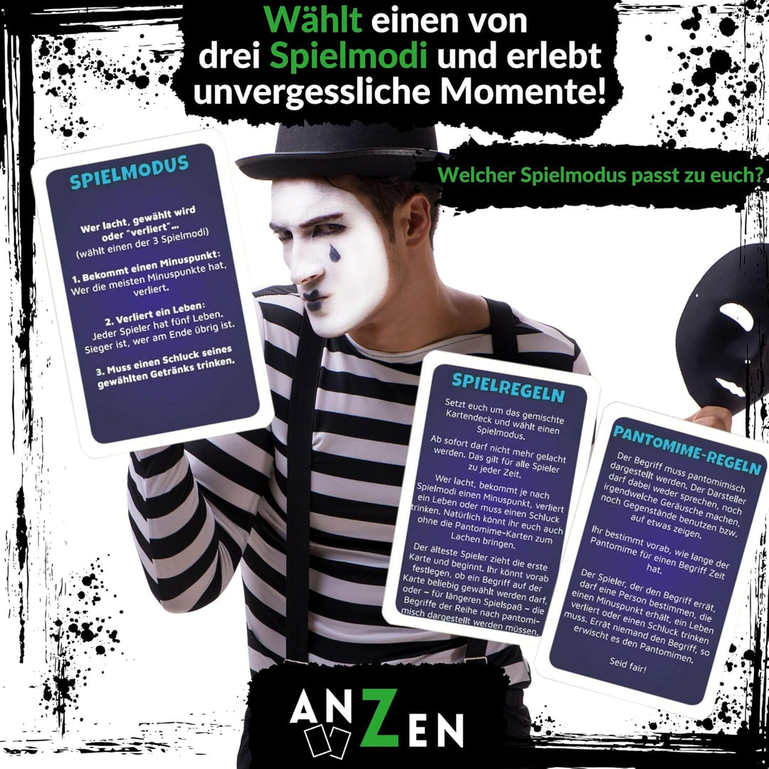 LOL Pantomime - Lachen verboten | Partyspiel für Erwachsene BZW. ab 16 Jahren | lustiges Kartenspiel