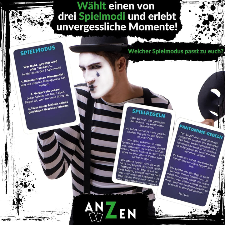 LOL Pantomime - Lachen verboten | Partyspiel für Erwachsene BZW. ab 16 Jahren | lustiges Kartenspiel