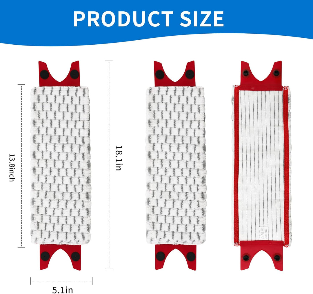 4 Stück Bodenwischer Wischmopp Ersatzbezug für Vileda Set, für Vileda Ultramax/Easy Wring UltraMax/U