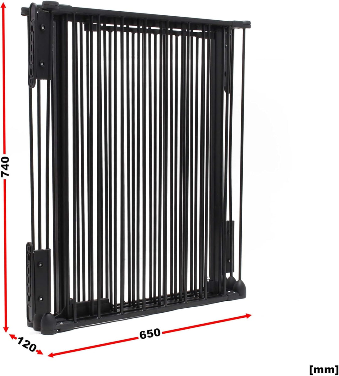 Kaminschutzgitter XL 300 cm Absperrgitter für Kinder mit Tür und Wandhalterung 5 Elemente aus