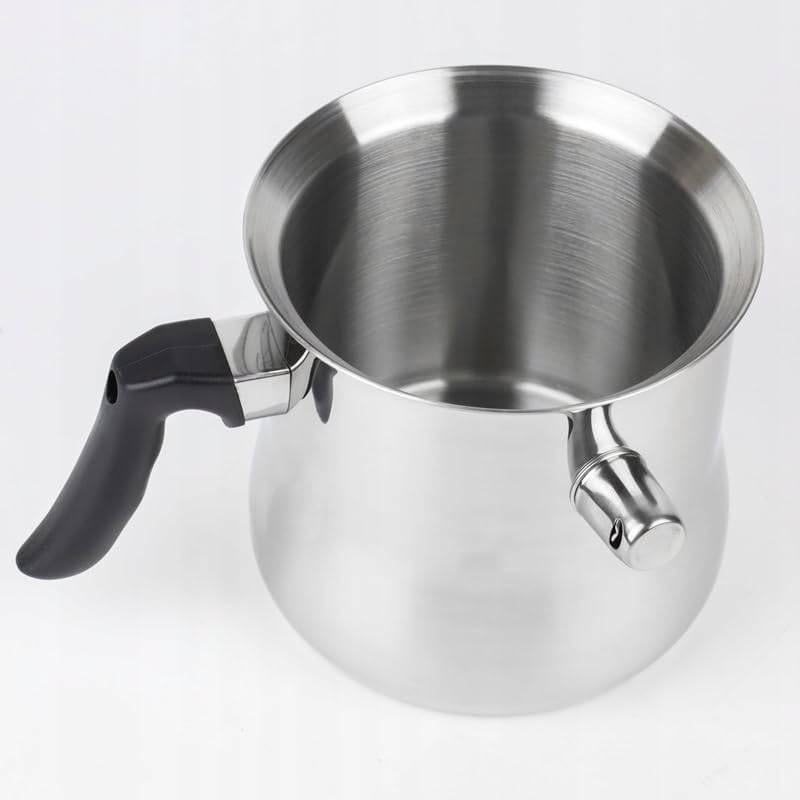 1,5L Milchtopf Simmertopf Edelstahl Kochtopf Wasserbad Simmerntopf Wasserbad mit Flötenkessel Funkti