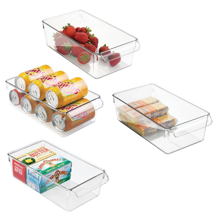 mDesign Aufbewahrungsbox gross mit Griff – ideal zur Küchen Ablage, im Küchenschrank oder als Kühlsc