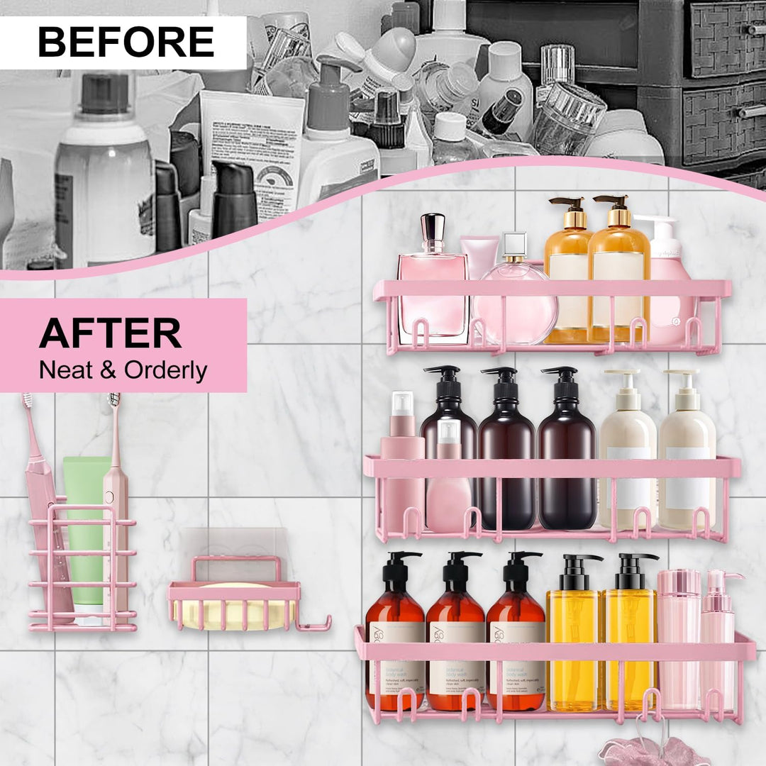 Esteopt Duschablage Ohne Bohren: rostfreie Badezimmer,Shampoo Halterung,Bathroom Organizer Shelf,sel