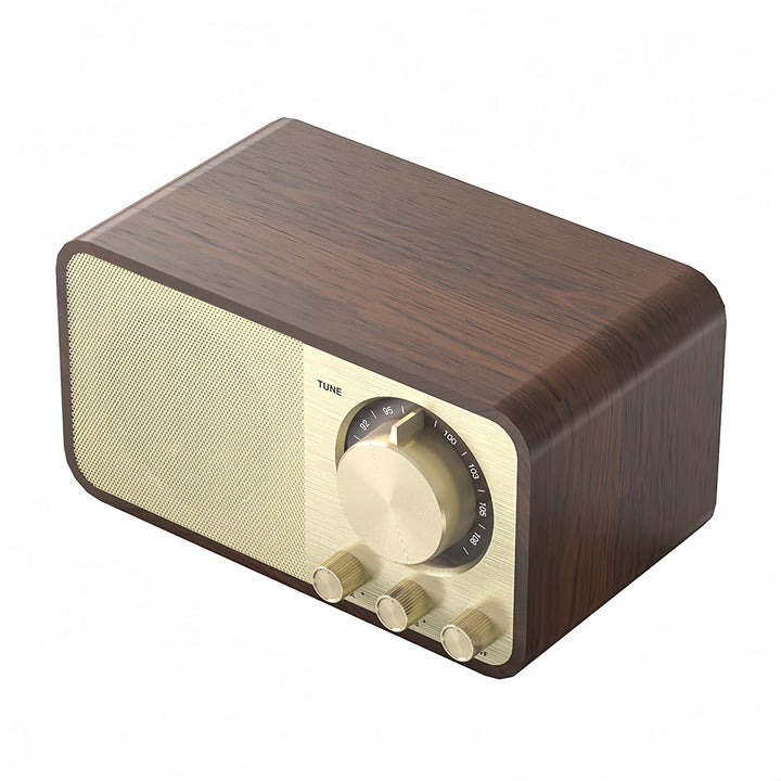 Retro Radio mit Bluetooth, Nostalgie Radio Klein, Bluetooth Radio Retro, 5 Watt Lautsprecher, Vintag