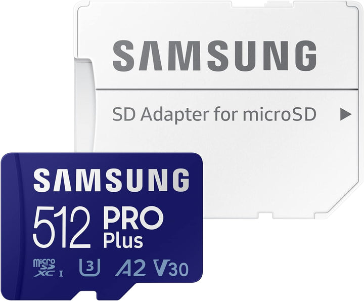 Samsung PRO Plus microSD Speicherkarte (MB-MD512KA/EU), 512 GB, UHS-I U3, Full HD & 4K UHD, 160 MB/s