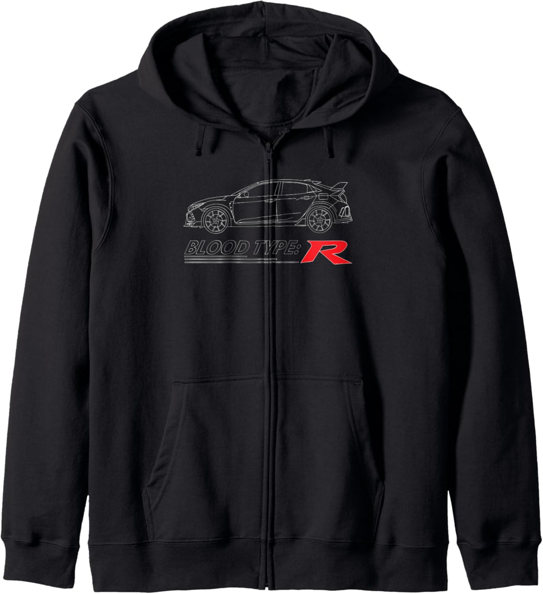 Blood Type R Sportwagen-T-Shirt Kapuzenjacke