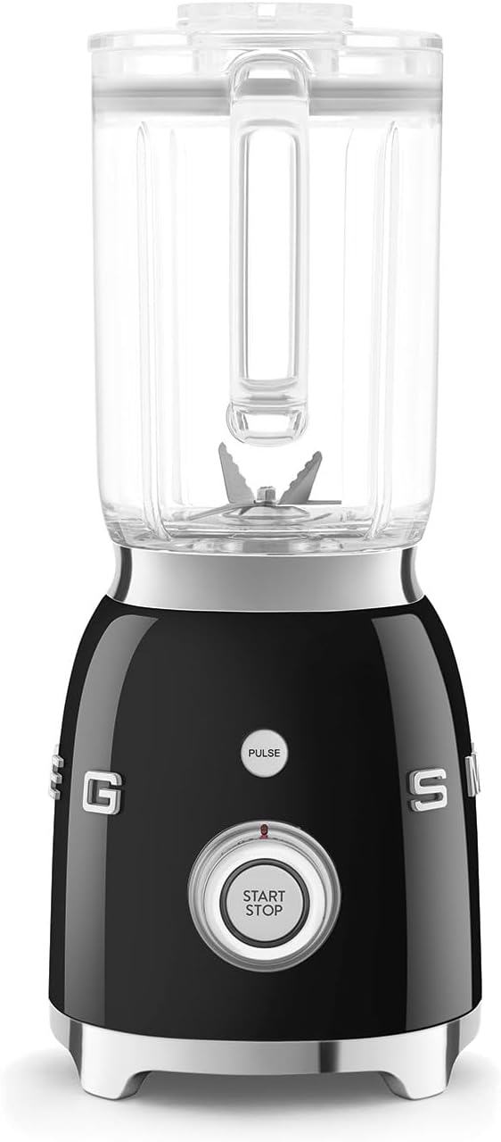 SMEG, BLF03BLEU, 1,5 l Standmixer, 4 -Geschwindigkeitsstufen, 4 Automikprogramme, Abnehmbare Doppelk