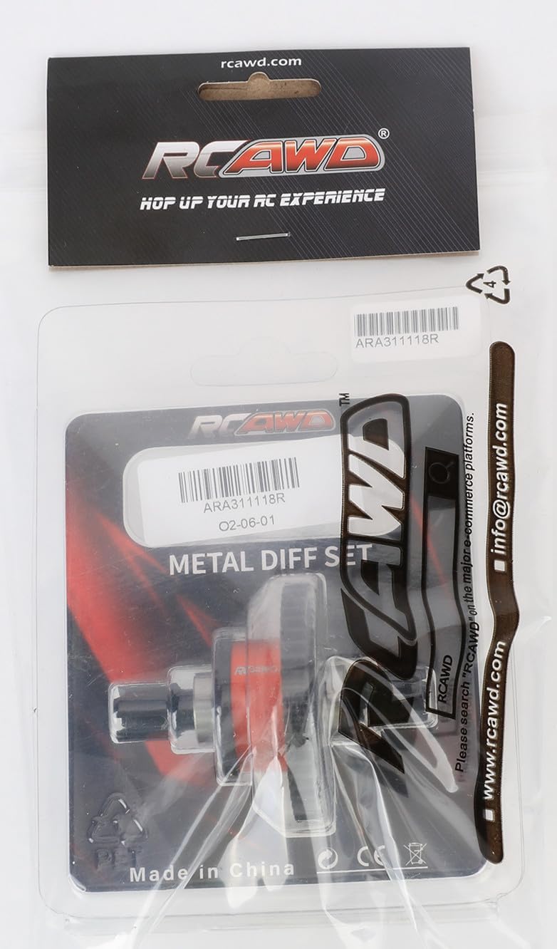 RCAWD Aluminium Center Diff Set, mit 40CrMo Hauptdiff-Getriebe 50T SPIRAL für Arrma 1/7 1/8 6S RTR H