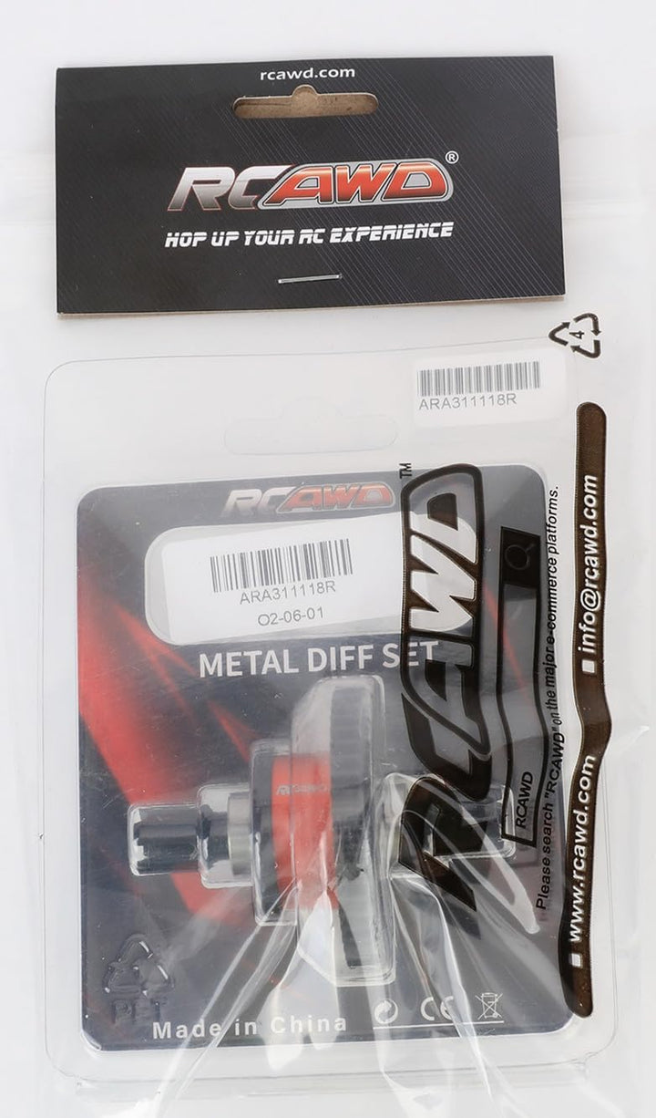 RCAWD Aluminium Center Diff Set, mit 40CrMo Hauptdiff-Getriebe 50T SPIRAL für Arrma 1/7 1/8 6S RTR H