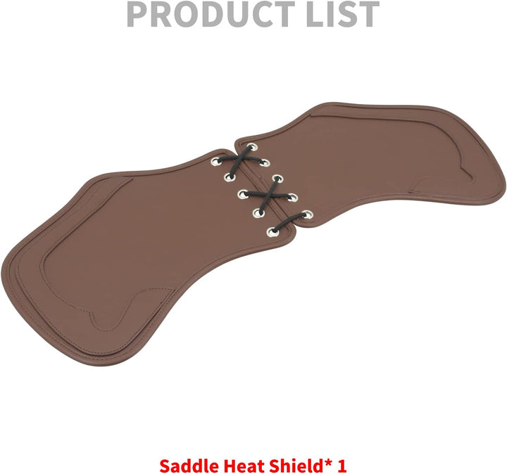 Motorrad Leder Seitensattel Hitzeschild Deflektor Universal passend für Harley Touring Sportster Dyn