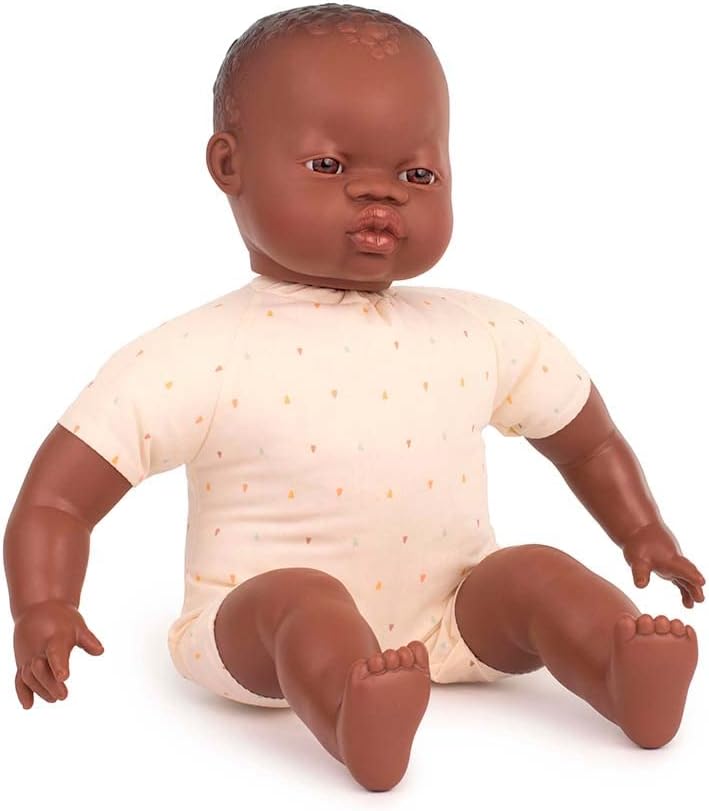 Babypuppe mit weichem Körper, afrikanisch, 40 cm-31063