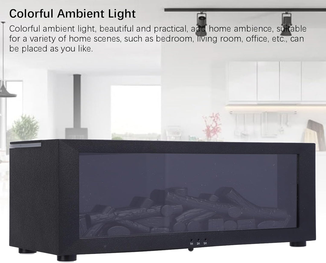 Fireplace Diffuser, Diffuser Kamin mit 3D Flammen, Kaminöl-Diffusor mit Timer, Leiser Kamindiffusor