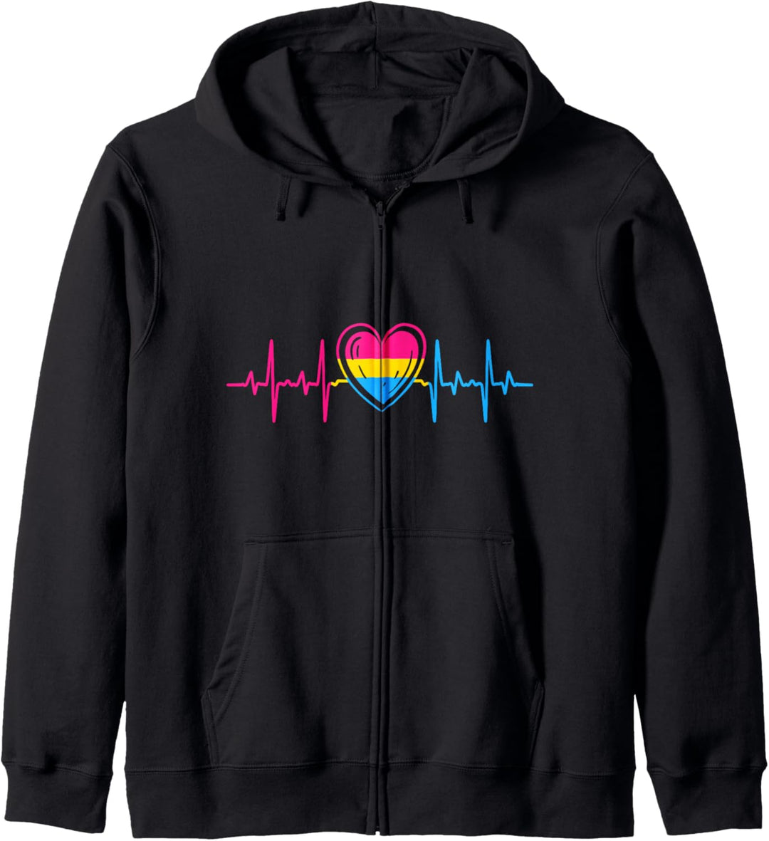 Pansexuelle Stolz Herz Flagge Kapuzenjacke