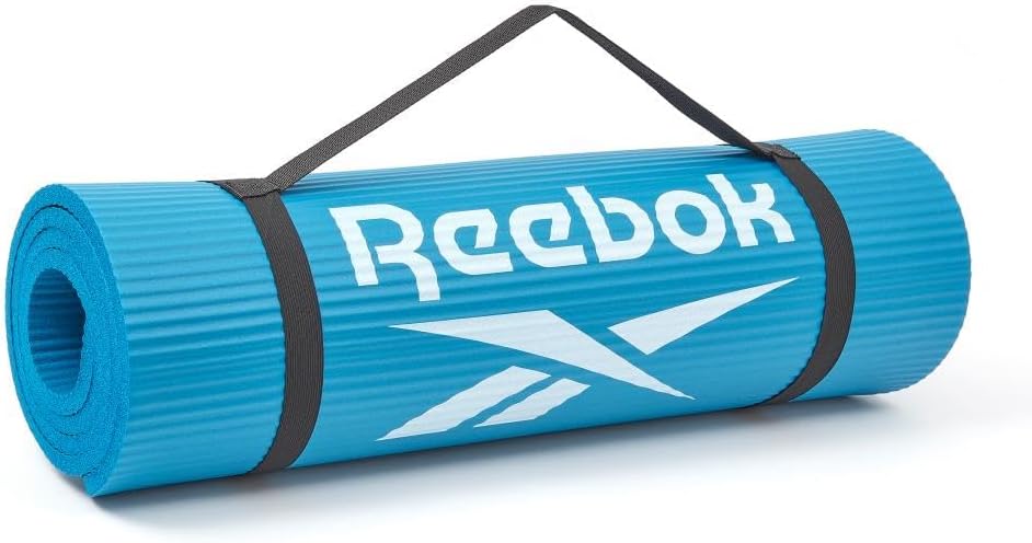 Reebok Trainingsmatte - Rutschfeste Gymnastikmatte aus natürlichem Gummi in 7mm, 10mm, 15mm und vers