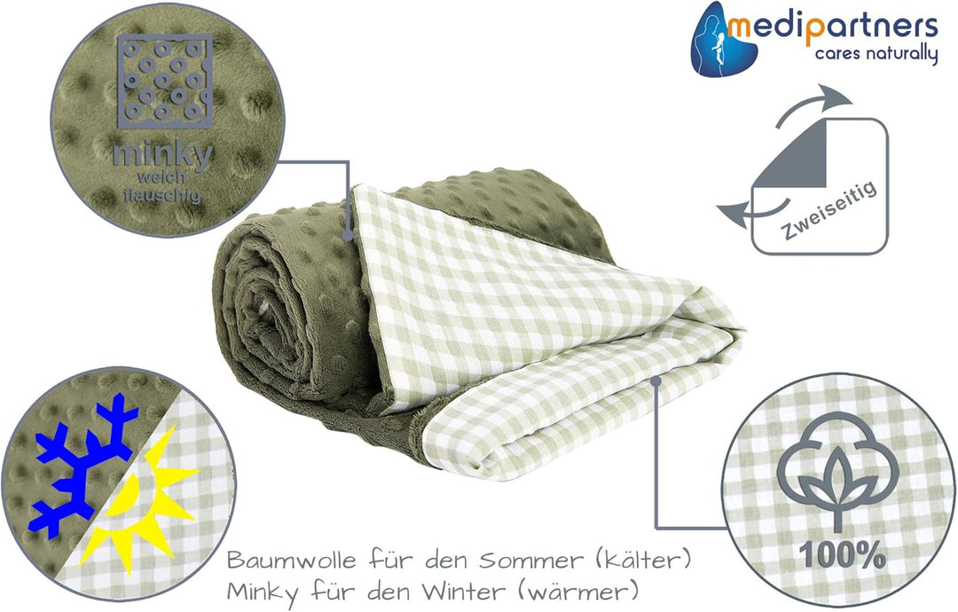 Medi Partners Babydecke Baby Decke Neugeborenen - Kuscheldecke Geschenk Babydecken 75x100cm für Klei