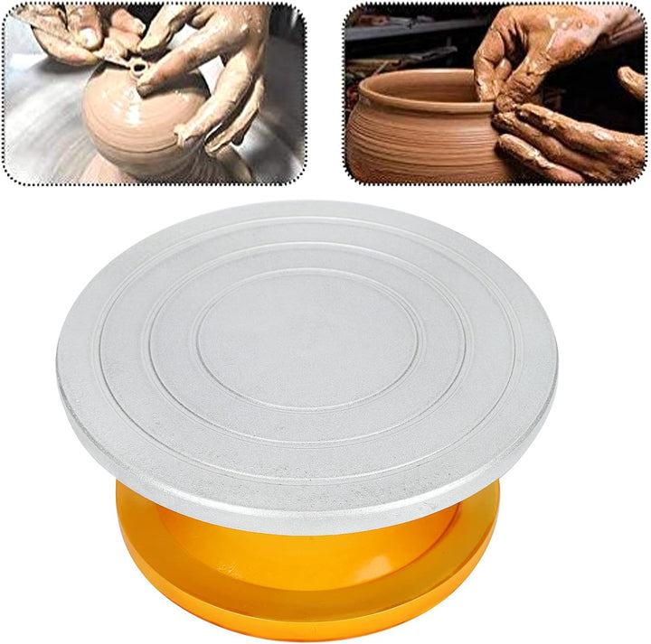 Töpfer Scheibe Drehteller 25cm Manuelle Töpferscheibe Plattenspieler mit Rutschfester Boden, Kunstst