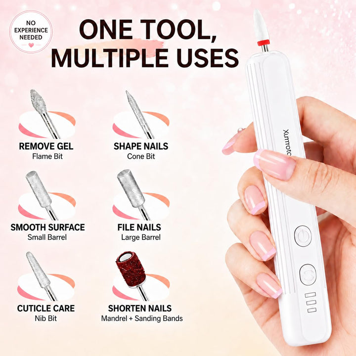 Elektrische Nagelfräser Professionell Elektrisch Nagelfeile für Gelnägel USB Wiederaufladbare 20000