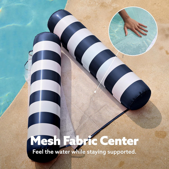 Sloosh 2 Packungen Hängematte Pool Floats Erwachsene, 4 in 1 Mehrzweck Aufblasbare Pool Floats PVC W