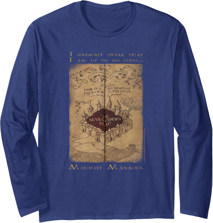 Harry Potter Marauder's Map Words Langarmshirt
