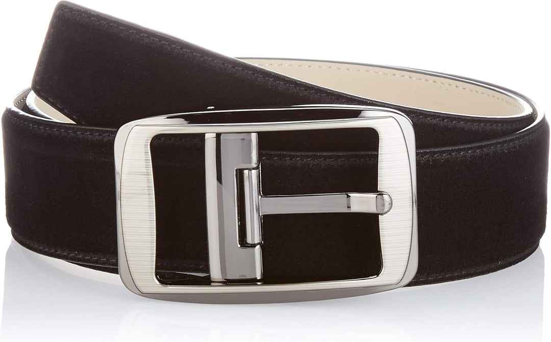 Anthoni Crown Damen Ledergürtel Gürtel 110 Schwarz, 110 Schwarz