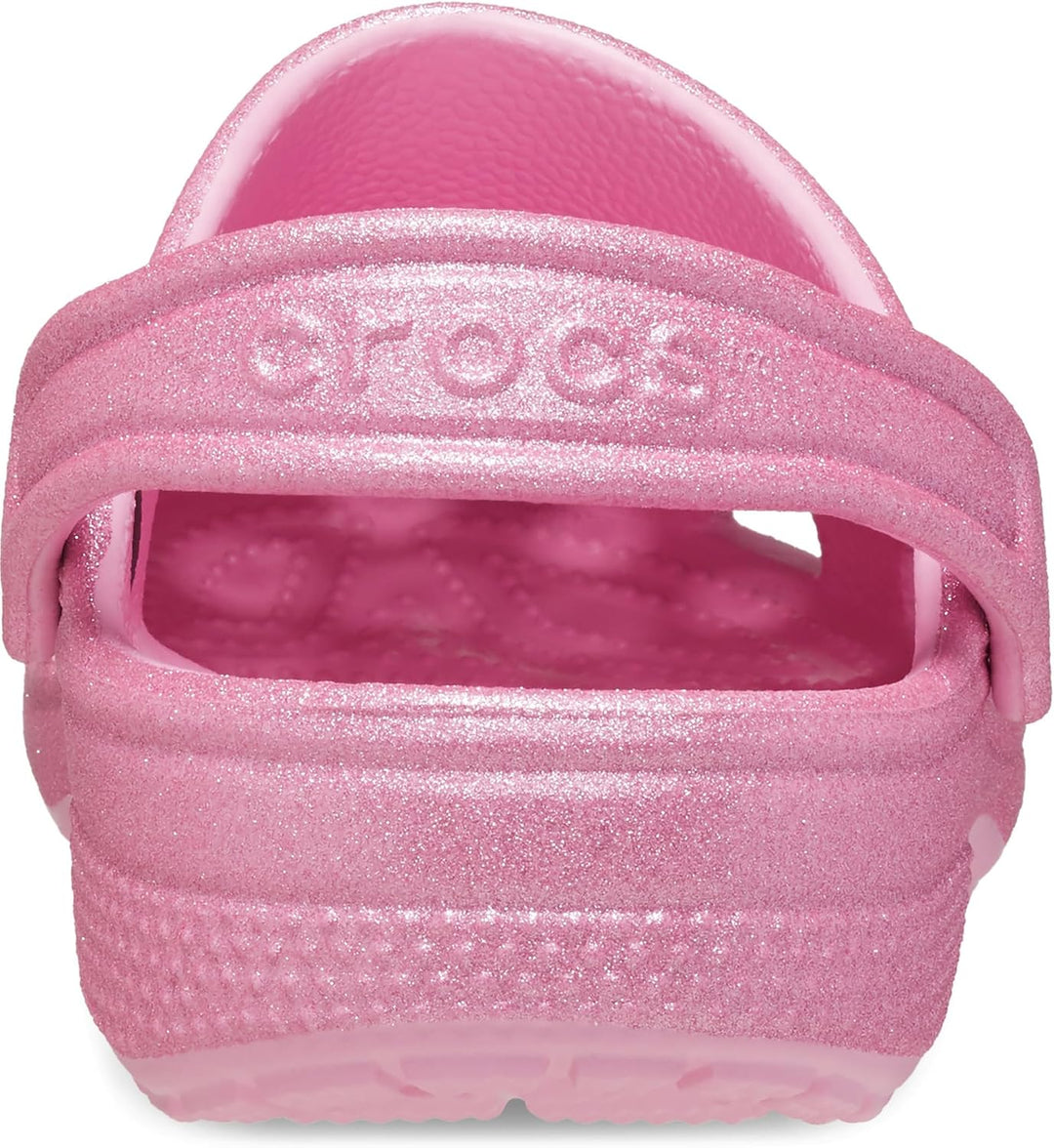 Crocs Unisex Kinder Classic Glitter Clog K Holzschuh, Rosa Tweed Glitzer